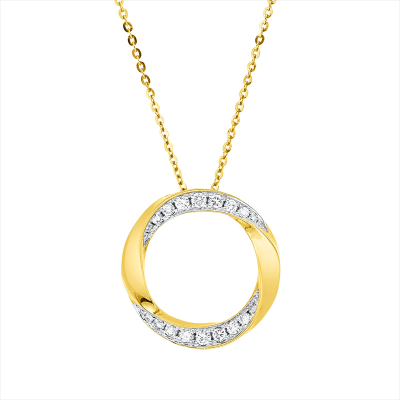 Collier    aus 750/-18 Karat Gelbgold / Weißgold mit 22 Diamanten 0
