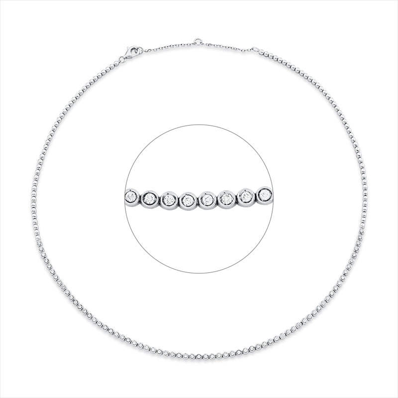 Collier    aus 750/-18 Karat Weißgold mit 67 Diamanten 0