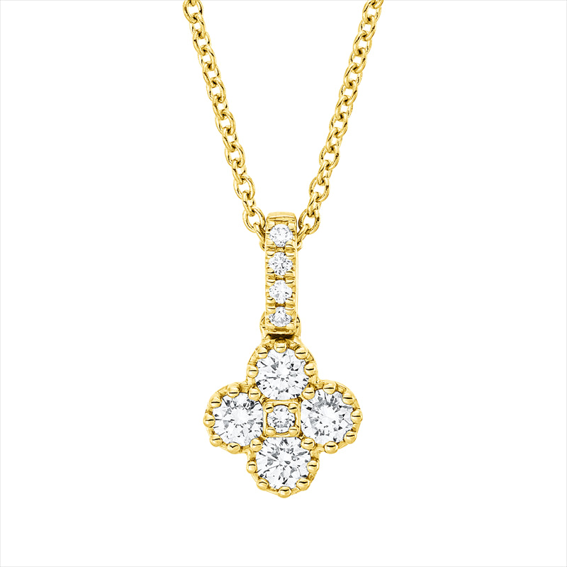 Collier    aus 750/-18 Karat Gelbgold mit 9 Diamanten 0