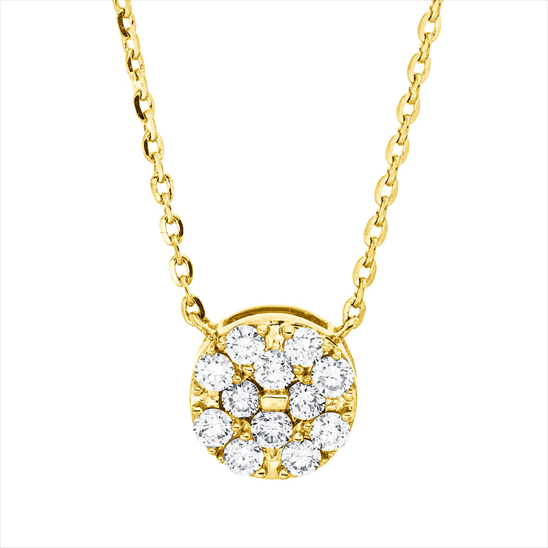 Collier    aus 750/-18 Karat Gelbgold mit 12 Diamanten 0