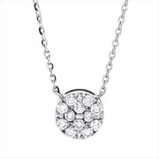 Collier    aus 750/-18 Karat Weißgold mit 12 Diamanten 0