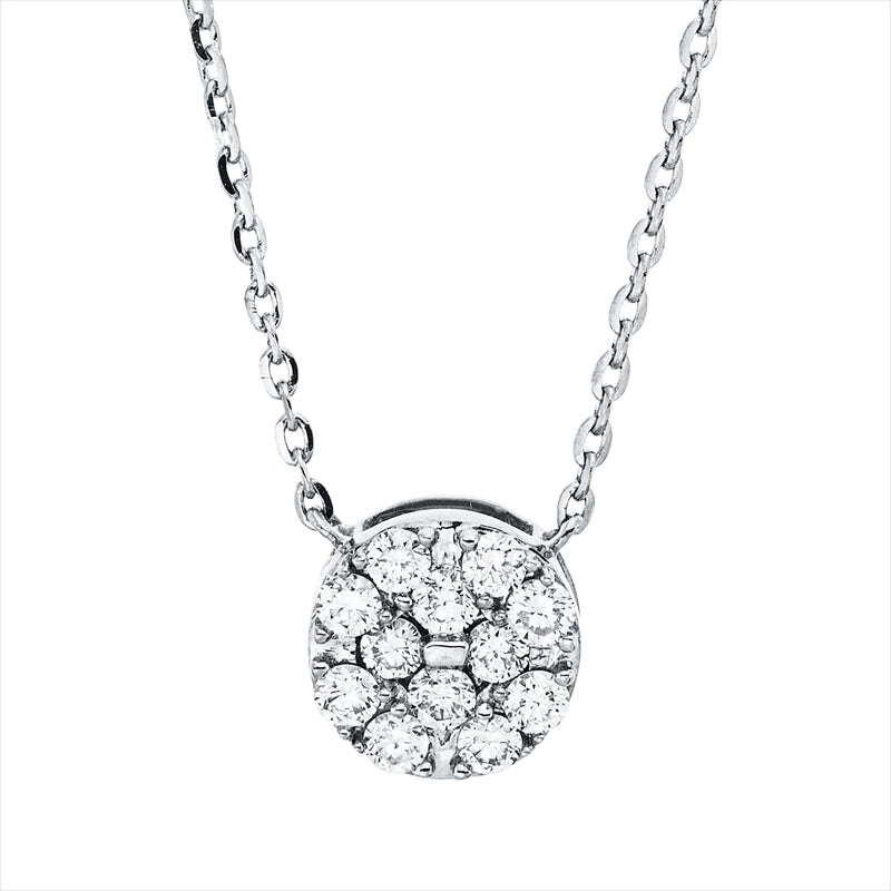 Collier    aus 750/-18 Karat Weißgold mit 12 Diamanten 0