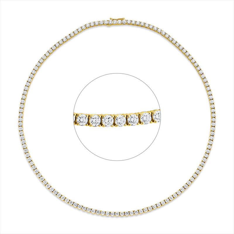 Collier    aus 750/-18 Karat Gelbgold mit 131 Diamanten 11