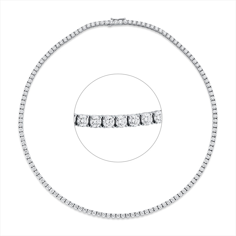 Collier    aus 750/-18 Karat Weißgold mit 131 Diamanten 11