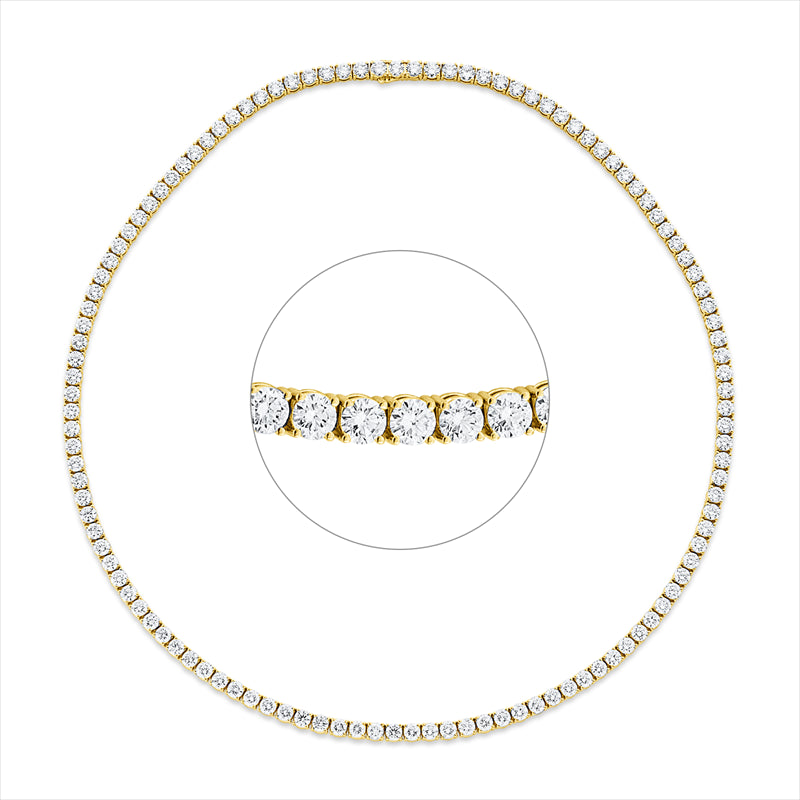 Collier    aus 750/-18 Karat Gelbgold mit 117 Diamanten 16