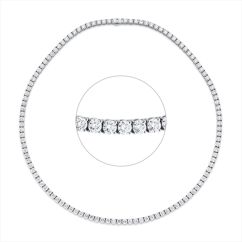 Collier    aus 750/-18 Karat Weißgold mit 117 Diamanten 16