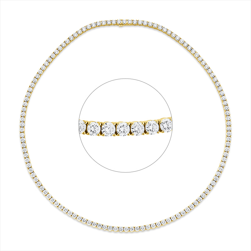 Collier    aus 750/-18 Karat Gelbgold mit 124 Diamanten 14