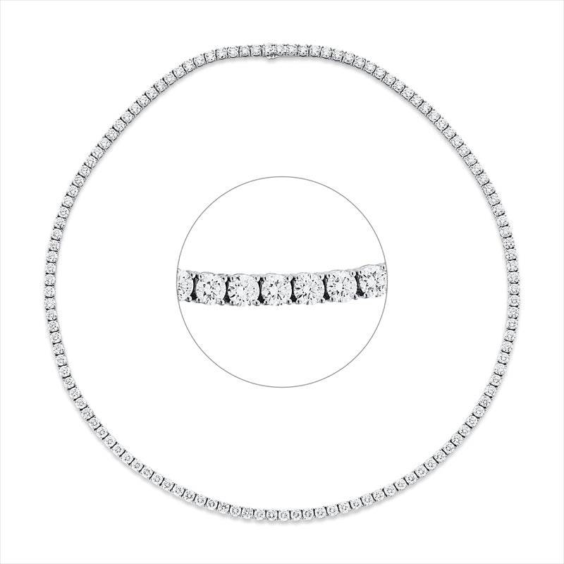 Collier    aus 750/-18 Karat Weißgold mit 124 Diamanten 14