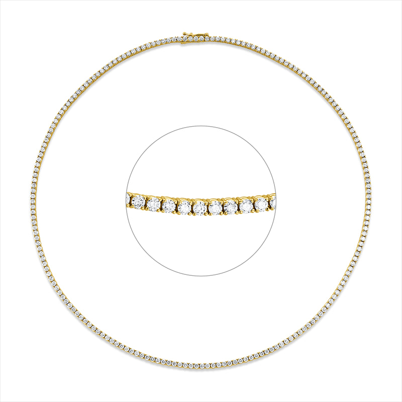 Collier    aus 750/-18 Karat Gelbgold mit 191 Diamanten 5