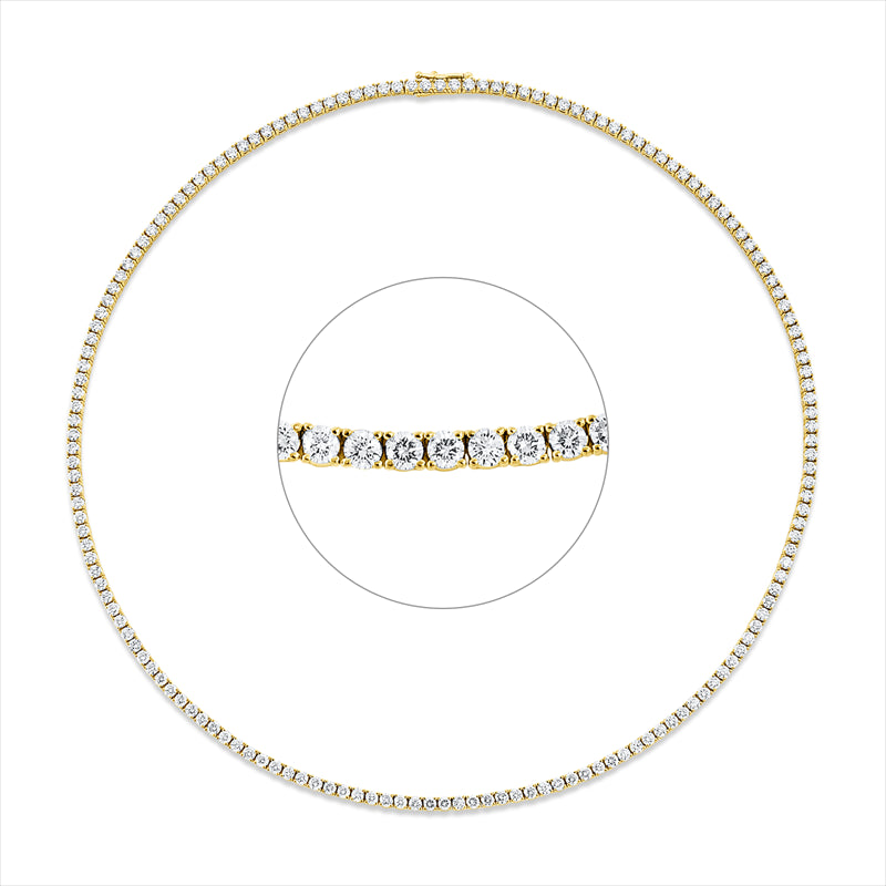 Collier    aus 750/-18 Karat Gelbgold mit 168 Diamanten 8