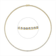 Collier    aus 750/-18 Karat Gelbgold mit 168 Diamanten 8