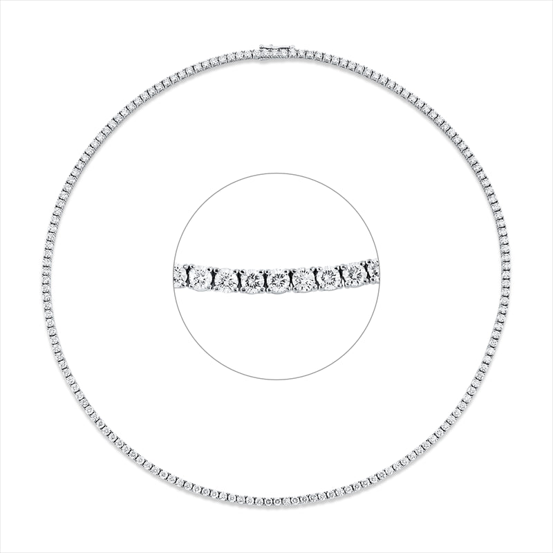 Collier    aus 750/-18 Karat Weißgold mit 168 Diamanten 8