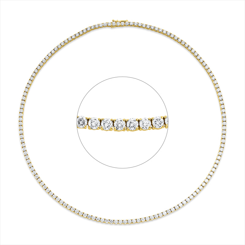 Collier    aus 750/-18 Karat Gelbgold mit 145 Diamanten 10