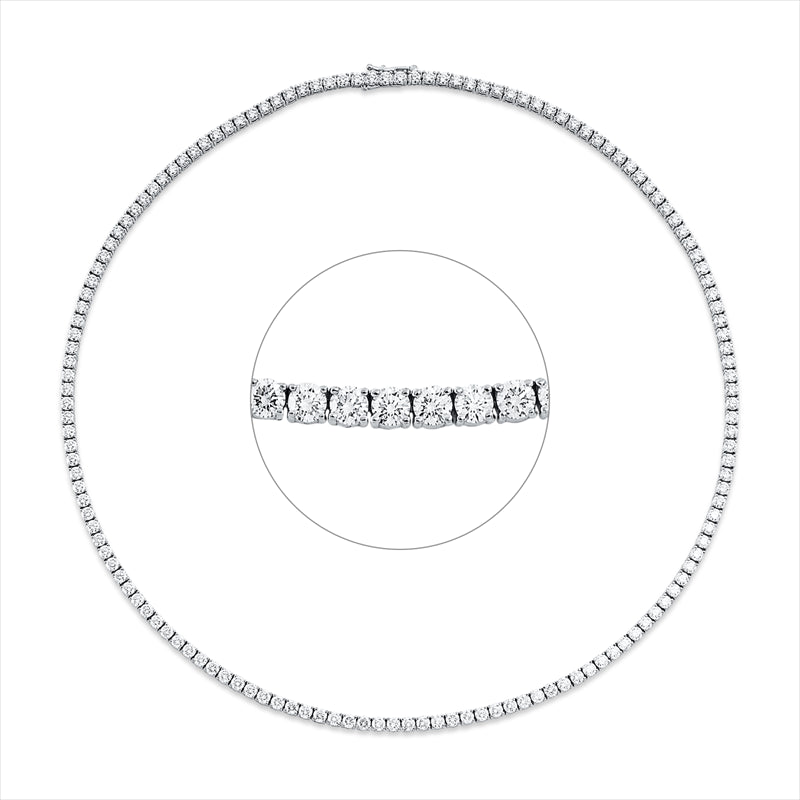 Collier    aus 750/-18 Karat Weißgold mit 145 Diamanten 10