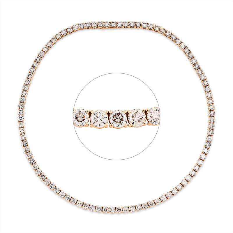 Collier    aus 750/-18 Karat Rotgold mit 94 Diamanten 29