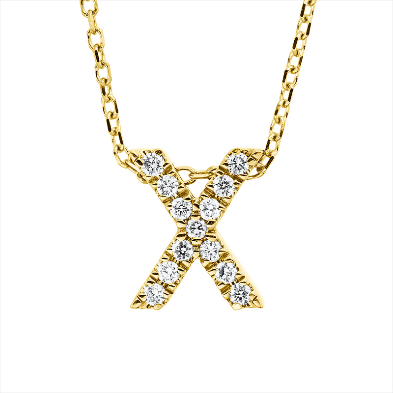 Collier    aus 750/-18 Karat Gelbgold mit 13 Diamanten 0