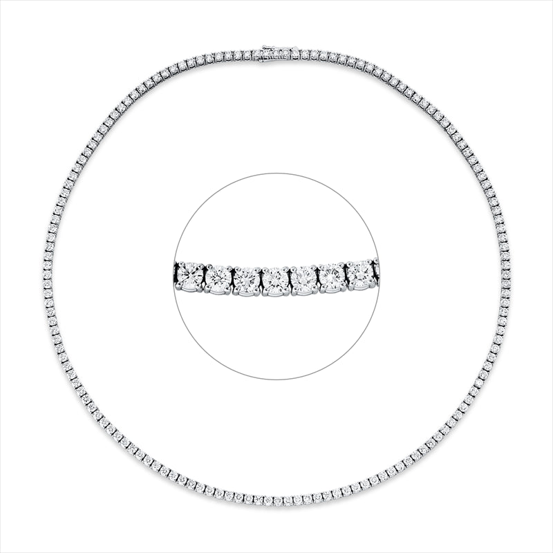 Collier    aus 750/-18 Karat Weißgold mit 150 Diamanten 9