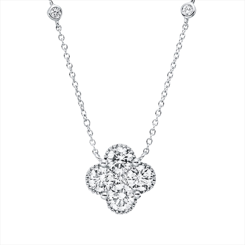 Collier    aus 750/-18 Karat Weißgold mit 15 Diamanten 1