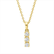 Collier    aus 750/-18 Karat Gelbgold mit 3 Diamanten 0
