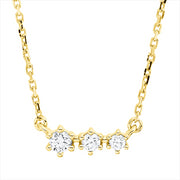 Collier    aus 750/-18 Karat Gelbgold mit 3 Diamanten 0