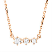 Collier    aus 750/-18 Karat Rotgold mit 3 Diamanten 0