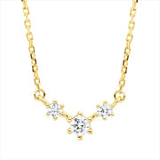 Collier    aus 750/-18 Karat Gelbgold mit 3 Diamanten 0