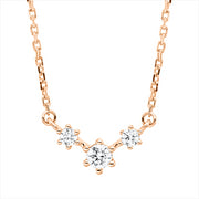 Collier    aus 750/-18 Karat Rotgold mit 3 Diamanten 0