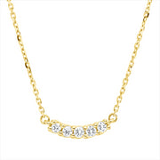 Collier    aus 750/-18 Karat Gelbgold mit 5 Diamanten 0