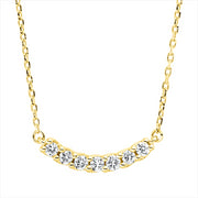 Collier    aus 750/-18 Karat Gelbgold mit 7 Diamanten 0