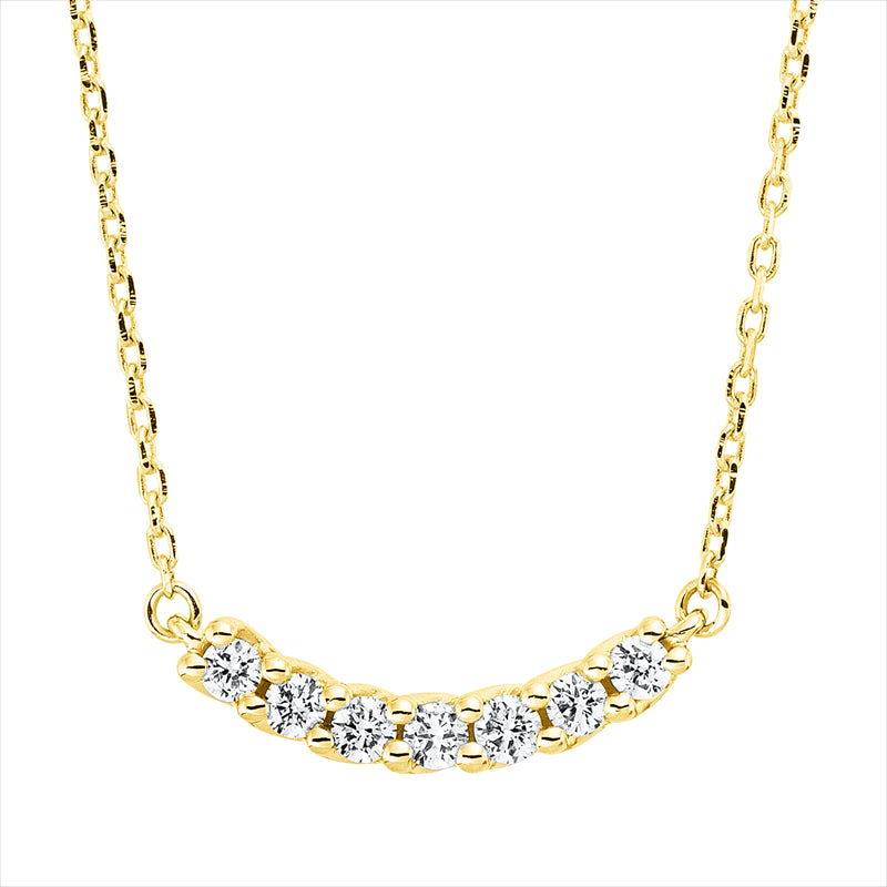 Collier    aus 750/-18 Karat Gelbgold mit 7 Diamanten 0