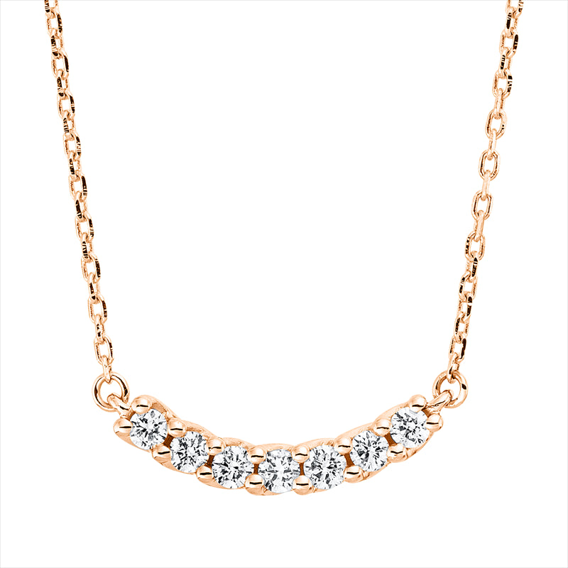 Collier    aus 750/-18 Karat Rotgold mit 7 Diamanten 0