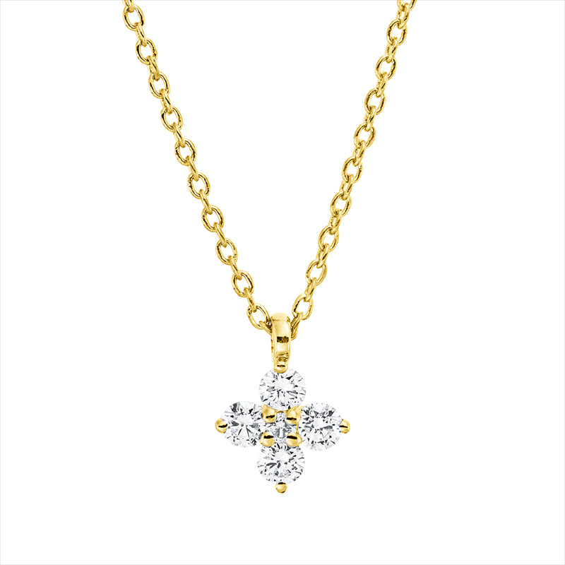 Collier    aus 750/-18 Karat Gelbgold mit 5 Diamanten 0