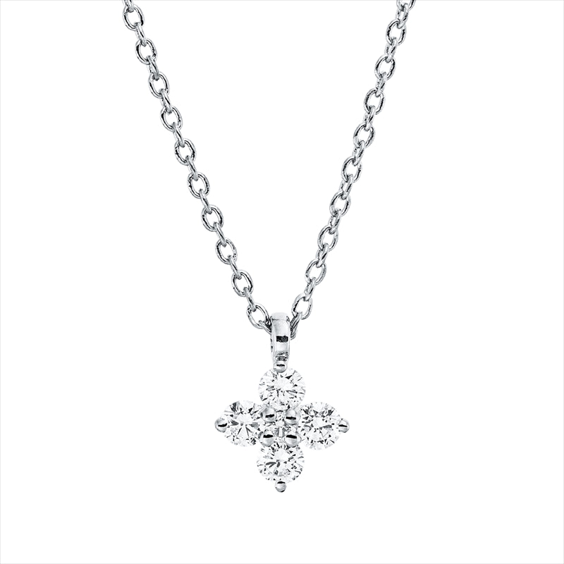 Collier    aus 750/-18 Karat Weißgold mit 5 Diamanten 0