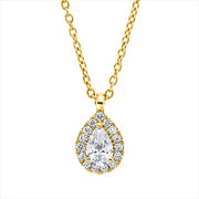Collier    aus 750/-18 Karat Gelbgold mit 16 Diamanten 0