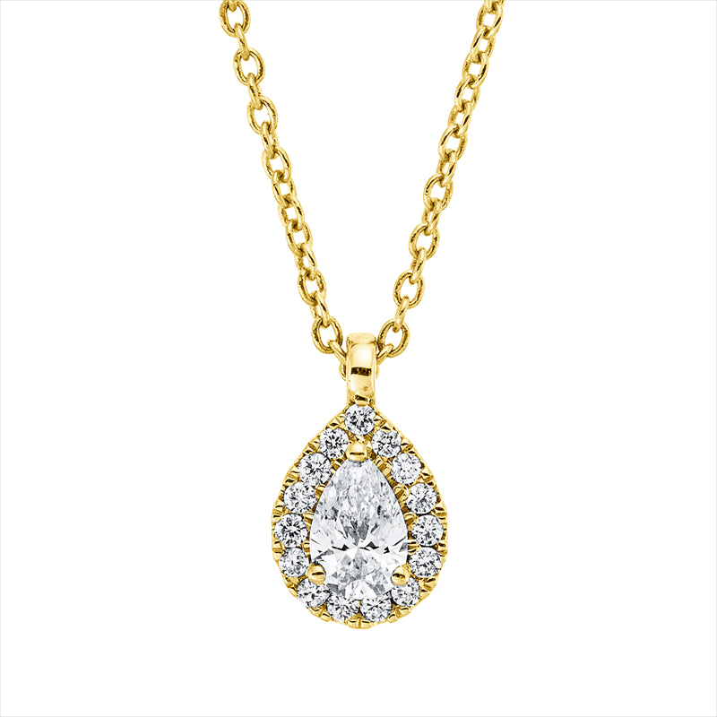 Collier    aus 750/-18 Karat Gelbgold mit 16 Diamanten 0