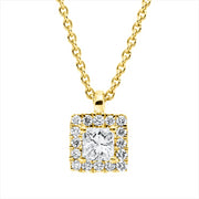Collier    aus 750/-18 Karat Gelbgold mit 17 Diamanten 0
