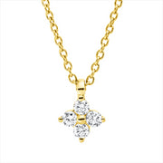 Collier    aus 750/-18 Karat Gelbgold mit 4 Diamanten 0