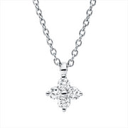 Collier    aus 750/-18 Karat Weißgold mit 4 Diamanten 0