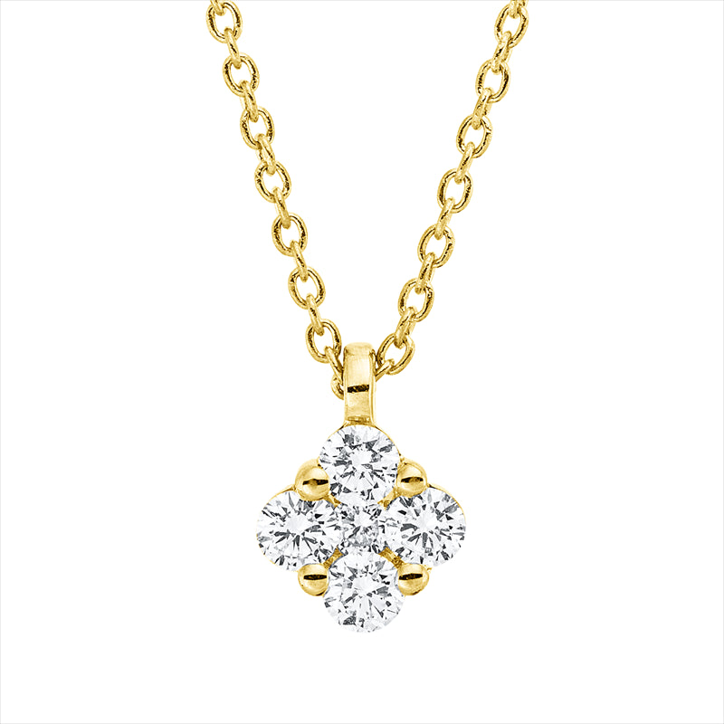 Collier    aus 750/-18 Karat Gelbgold mit 5 Diamanten 0
