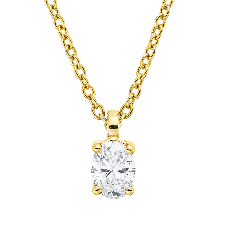 Collier    aus 750/-18 Karat Gelbgold mit 1 Diamant 0