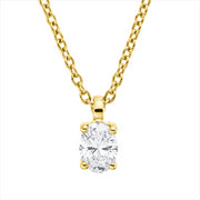 Collier    aus 750/-18 Karat Gelbgold mit 1 Diamant 0