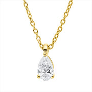 Collier    aus 750/-18 Karat Gelbgold mit 1 Diamant 0