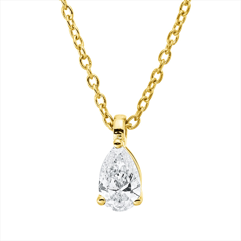 Collier    aus 750/-18 Karat Gelbgold mit 1 Diamant 0