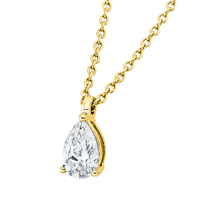 Collier    aus 750/-18 Karat Gelbgold mit 1 Diamant 0