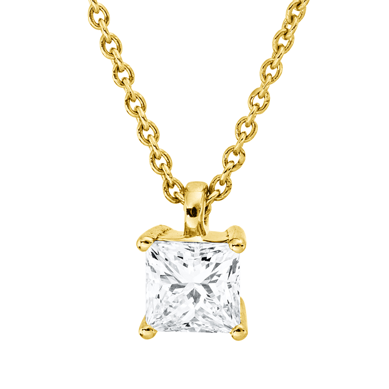 Collier    aus 750/-18 Karat Gelbgold mit 1 Diamant 0