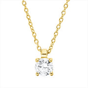 Collier    aus 750/-18 Karat Gelbgold mit 1 Diamant 0