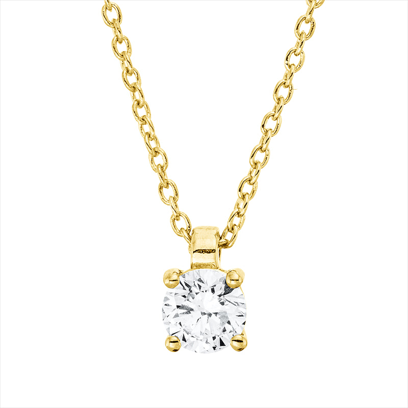 Collier    aus 750/-18 Karat Gelbgold mit 1 Diamant 0