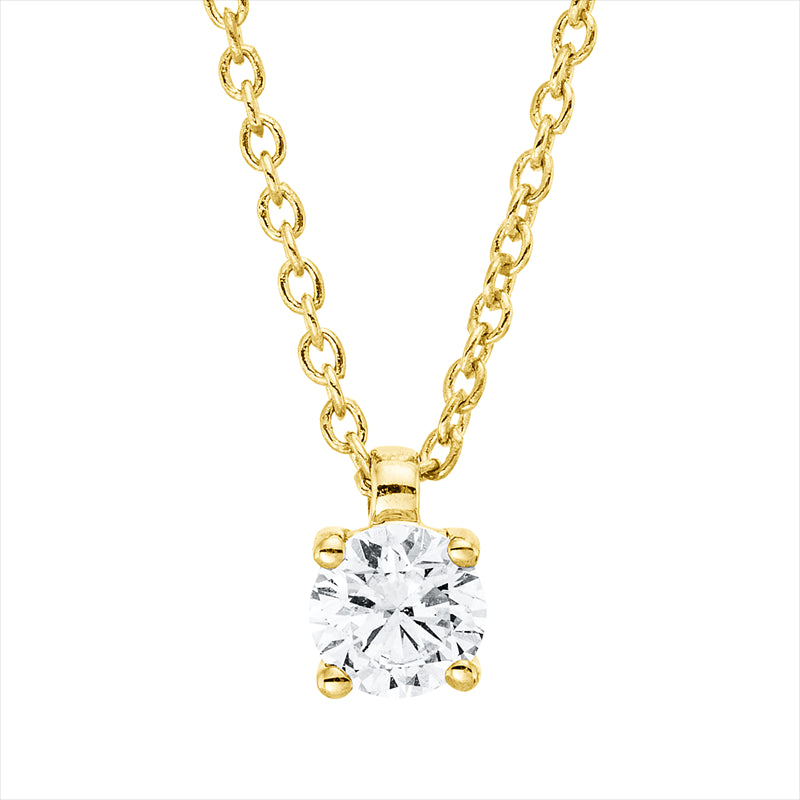 Collier    aus 750/-18 Karat Gelbgold mit 1 Diamant 0