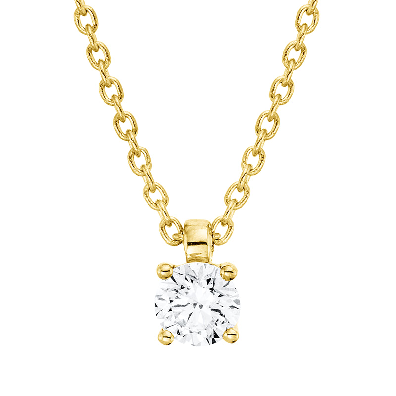 Collier    aus 750/-18 Karat Gelbgold mit 1 Diamant 0