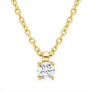 Collier    aus 750/-18 Karat Gelbgold mit 1 Diamant 0